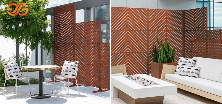 Outdoor corten steel privacy screens Outdoor corten steel privacy screens