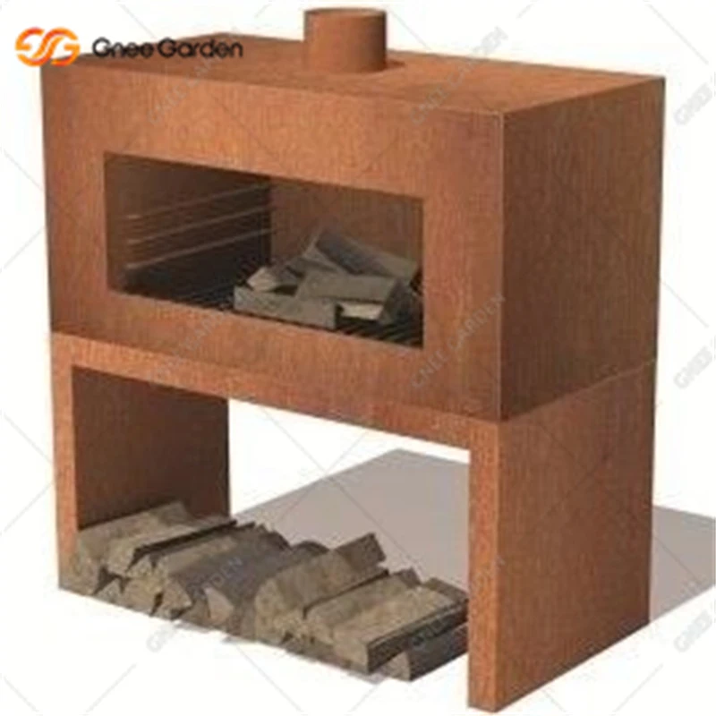 corten steel fireplace corten steel fireplace