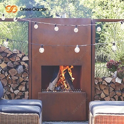 a corten steel fireplace outdoor decoration 1 a corten steel fireplace outdoor decoration 1