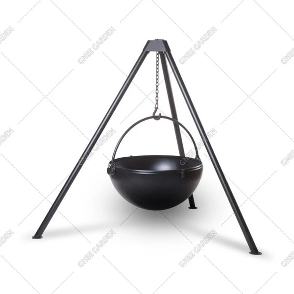 Corten Steel Fire Bowl Barbecue With Grill Ring/Cooking Ledge in Stainless Steel