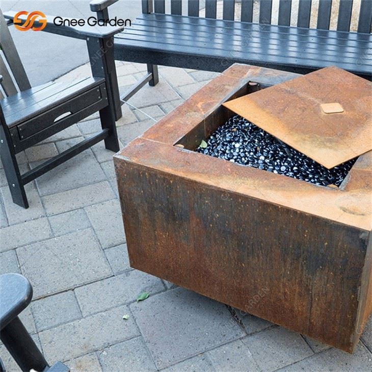Corten Steel Heater Gas Outdoor Firepit