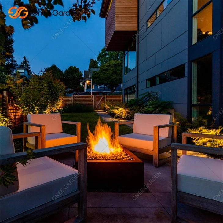 Corten Steel Heater Gas Outdoor Firepit