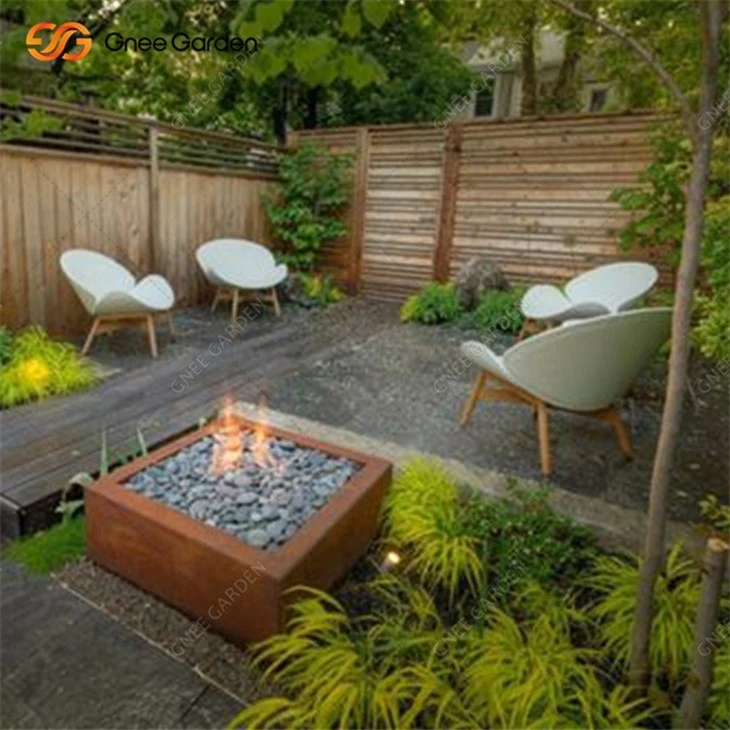 Corten Steel Heater Gas Outdoor Firepit