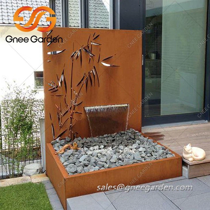 corten pond water fountains