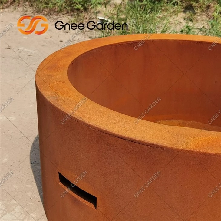Corten Steel Propane Fire Pit With Certified Gas Burner