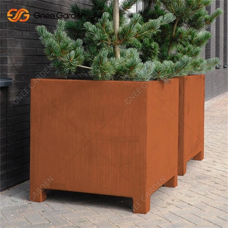 Corten Steel Square High Quantity Flowerpot