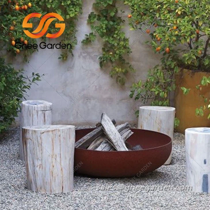 modern wood burning fire pit