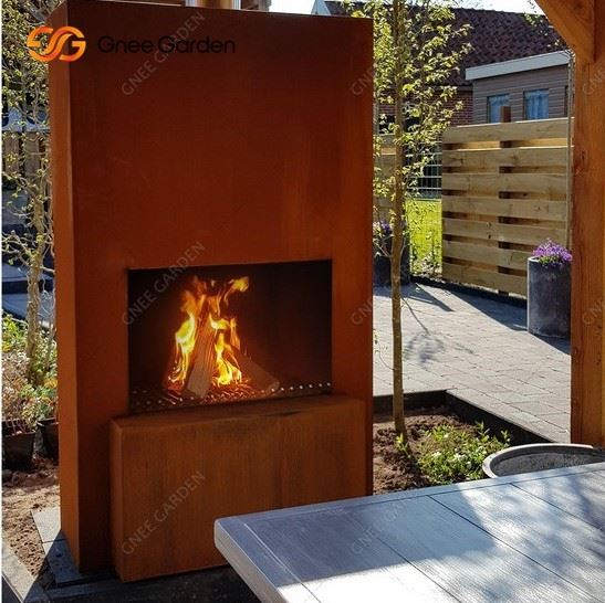 Garden Outdoor Warming Corten Steel Fireplace