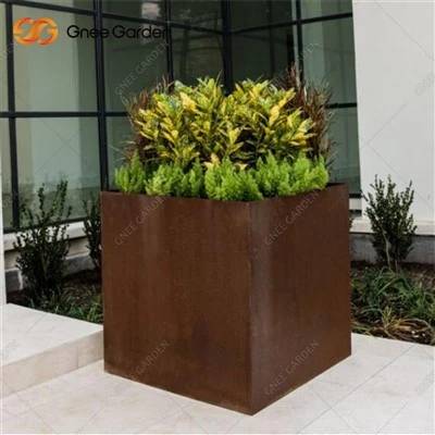 Penanam Baja Corten Bentuk Kotak Dijual