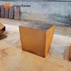 Lubang Api Logam Kustom Corten Steel