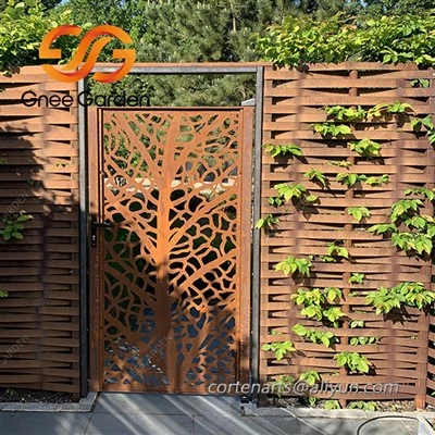 Desain Gerbang Baja Corten