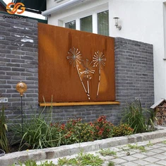 Layar Baja Corten Dekoratif Taman Villa Kustom