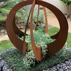 Penanam Baja Corten Tidak Beraturan