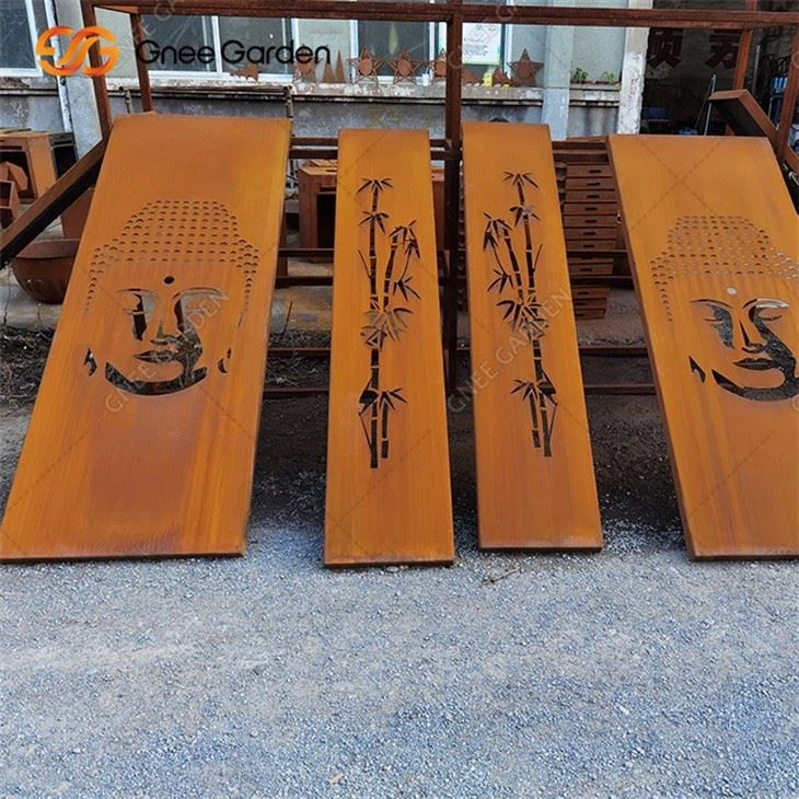 Rusty Corten Steel Outdoor Panels