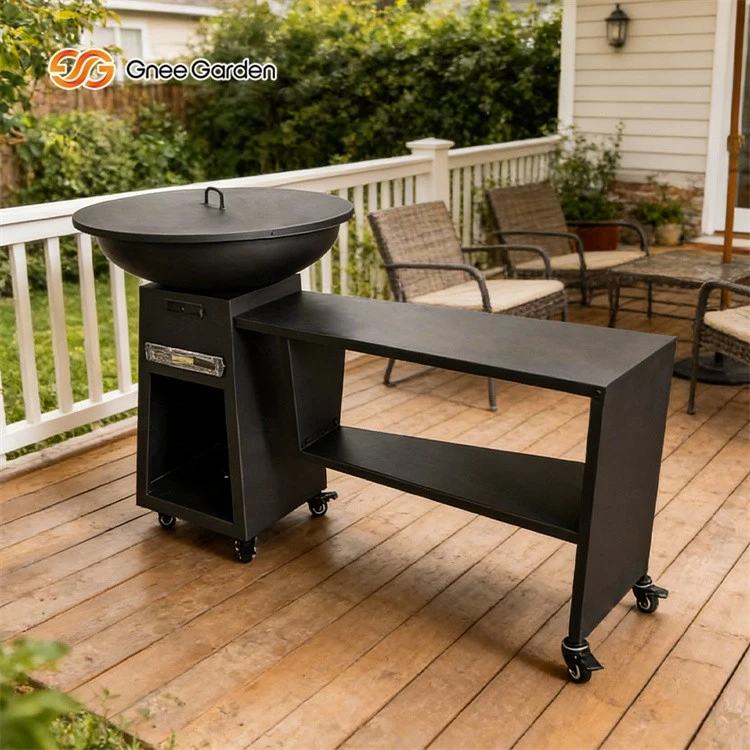 Black Steel Barbecue Outdoor Cooking BBQ