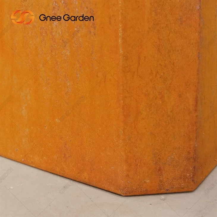 Corten Steel Planter Box/Large Outdoor Planter Square Cube Planters/Rustic Metal Garden Flower Pot