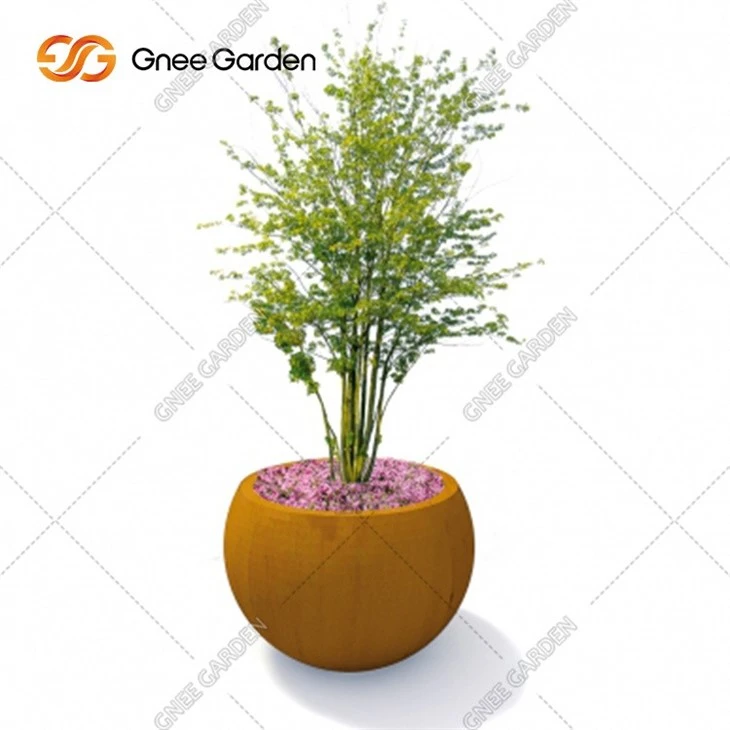 Custom Made Garden Flower Pots Narrow Corten Steel Planter Boxes