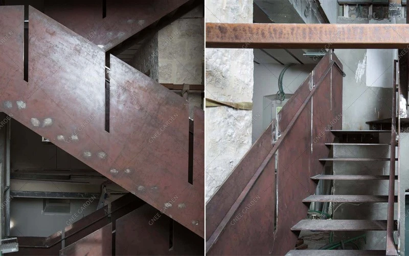 Rustic Weathering Steel Staircase Stepper Rustic Weathering Steel Staircase Stepper