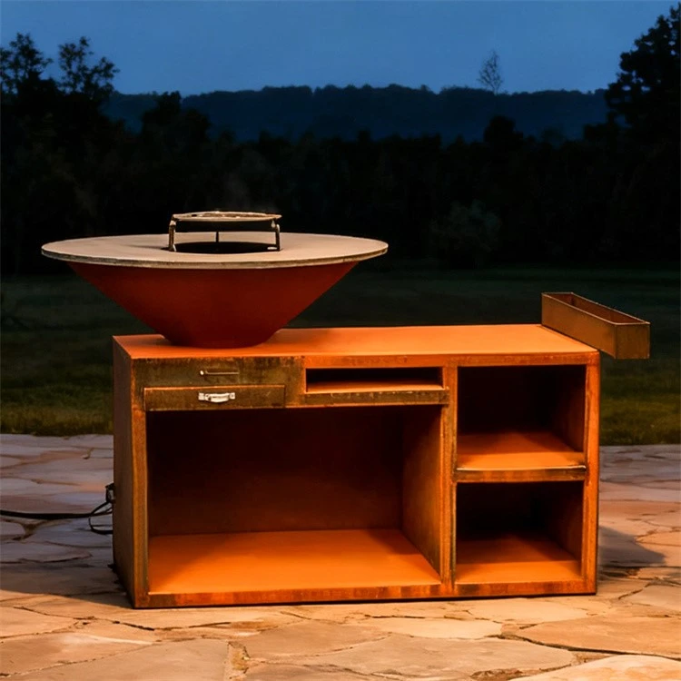 Durable Corten Fire Pit Grill Durable Corten Fire Pit Grill